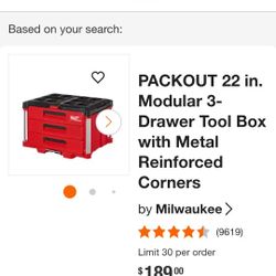 Packout 3 Drawers Box New Never Used 