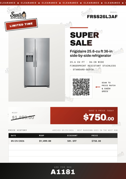 Frigidaire FRSS26L3AF side-by-side-Refrigerator