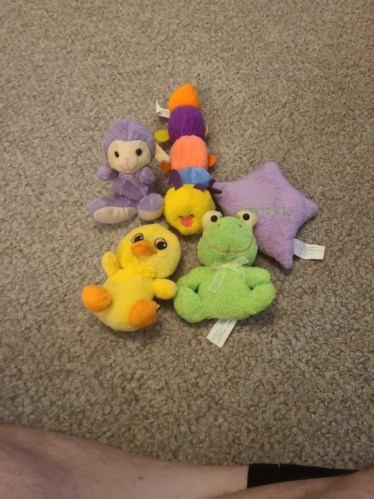 5 Piece Animal Plush Baby toy set