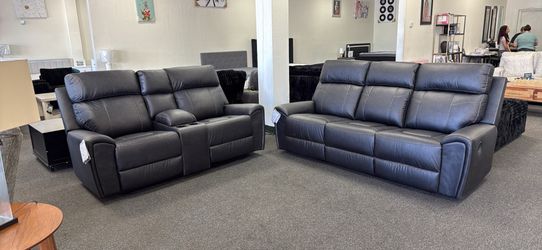 Ashley performance fabric reclining sofa and love seat