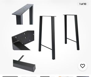 TC-Home 40 inches Bench Table Legs Set of 2 Furniture Legs Bench Legs Industry Metal Coffee Table (22" Wide)