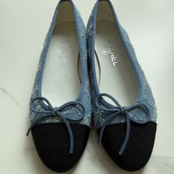 Chanel Style Ballerina Flats - Brand New (Size 36-36.5)