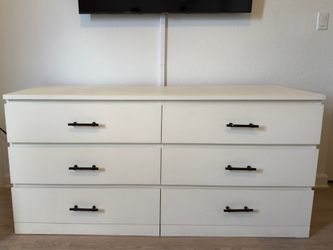 White 6 Drawer Dresser