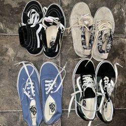 Lot Of 4 PREOWNED Vans Sizes 5.5 & 6