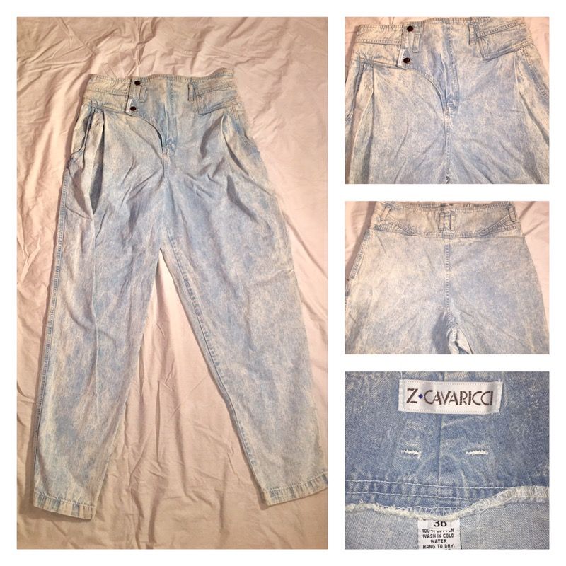 Vintage Z. Cavaricci Unisex Stone Washed Denim Jeans 36