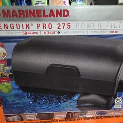 MarineLand Penquin PRO 275 Power Filter Multi-Stage Aquarium Filtration for Aquariums Up to 50 Gallons