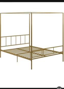 Gold Canopy Bed