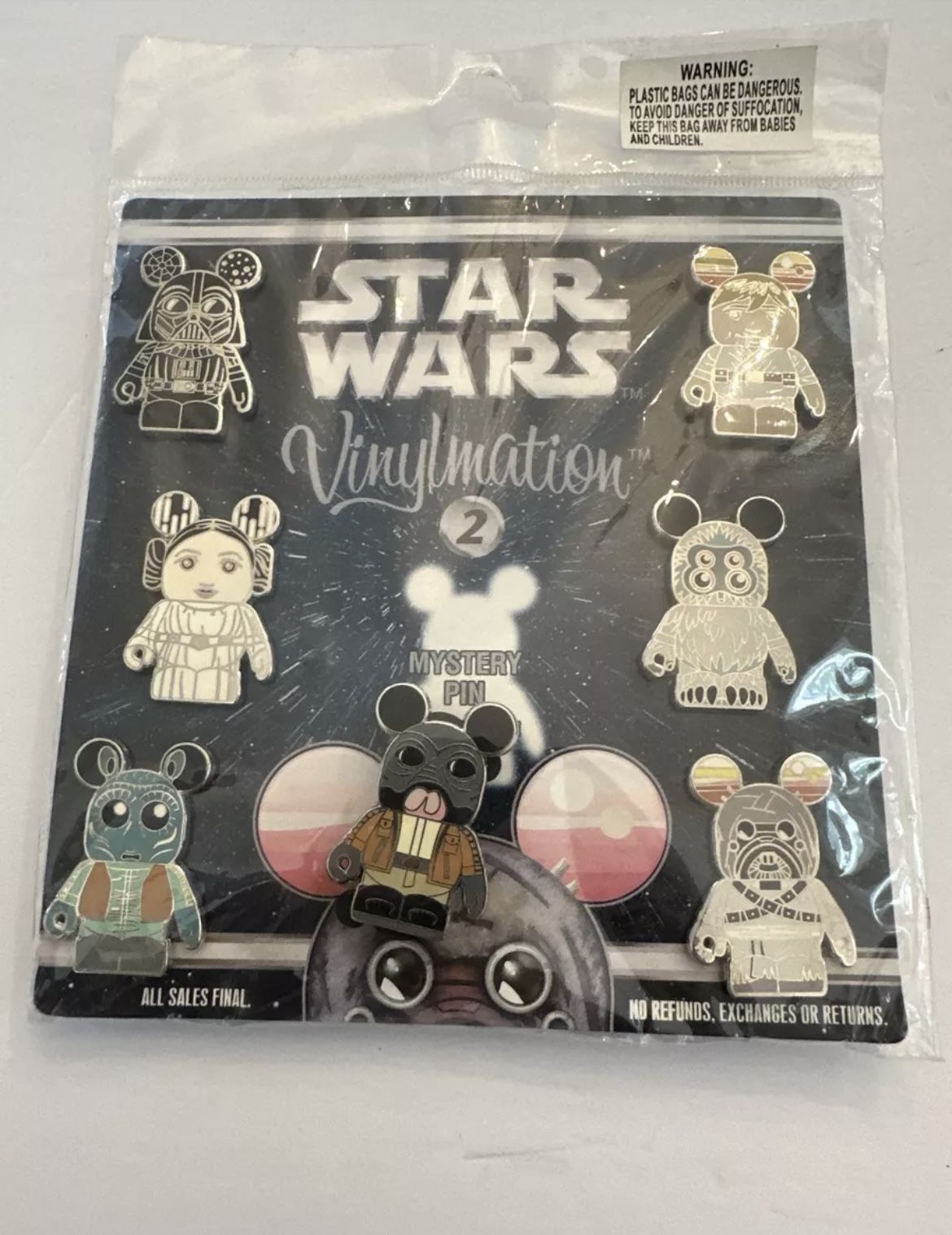 Star Wars Collector Pins -Disney Vinylmation Set 2 With Ponda Baba Mystery Pin