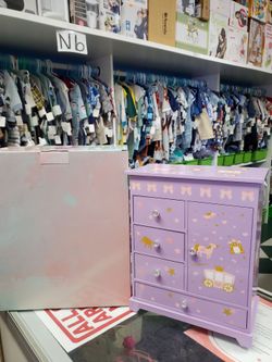 efubaby Large Jewelry Box for Girls 5-Layer Music with Swing Door Purple