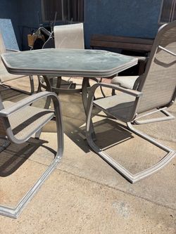 Patio table with 6 chairs