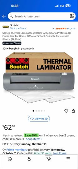 Brand new scotch thermal laminator