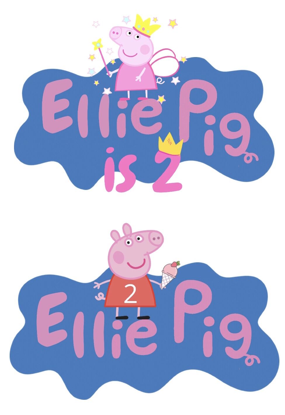 Peppa Pig Customized Cake Topper