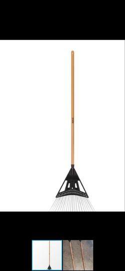 Leaf Rake with Wooden Handle new