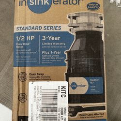 InSinkErator Badger 5XL Continuous feed 1/2-HP Septic Safe Corded Garbage Disposal New, Never Been Installed