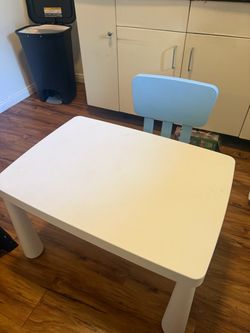 Used IKEA children’s table and chair set