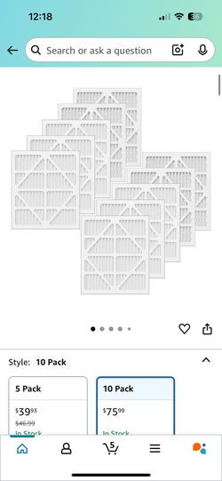 10 Pack MERV-10 Filter Replacement Set Compatible with AlorAir CleanShield HEPA 550 Air Scrubber and Abestorm HEPA 550 Air Scrubber, Filter Size 14.8"