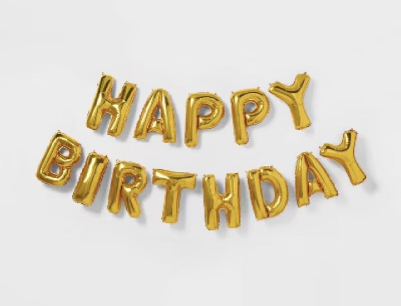 Happy Birthday Balloons Banner, Mylar Foil Letters Balloon 16 Inch