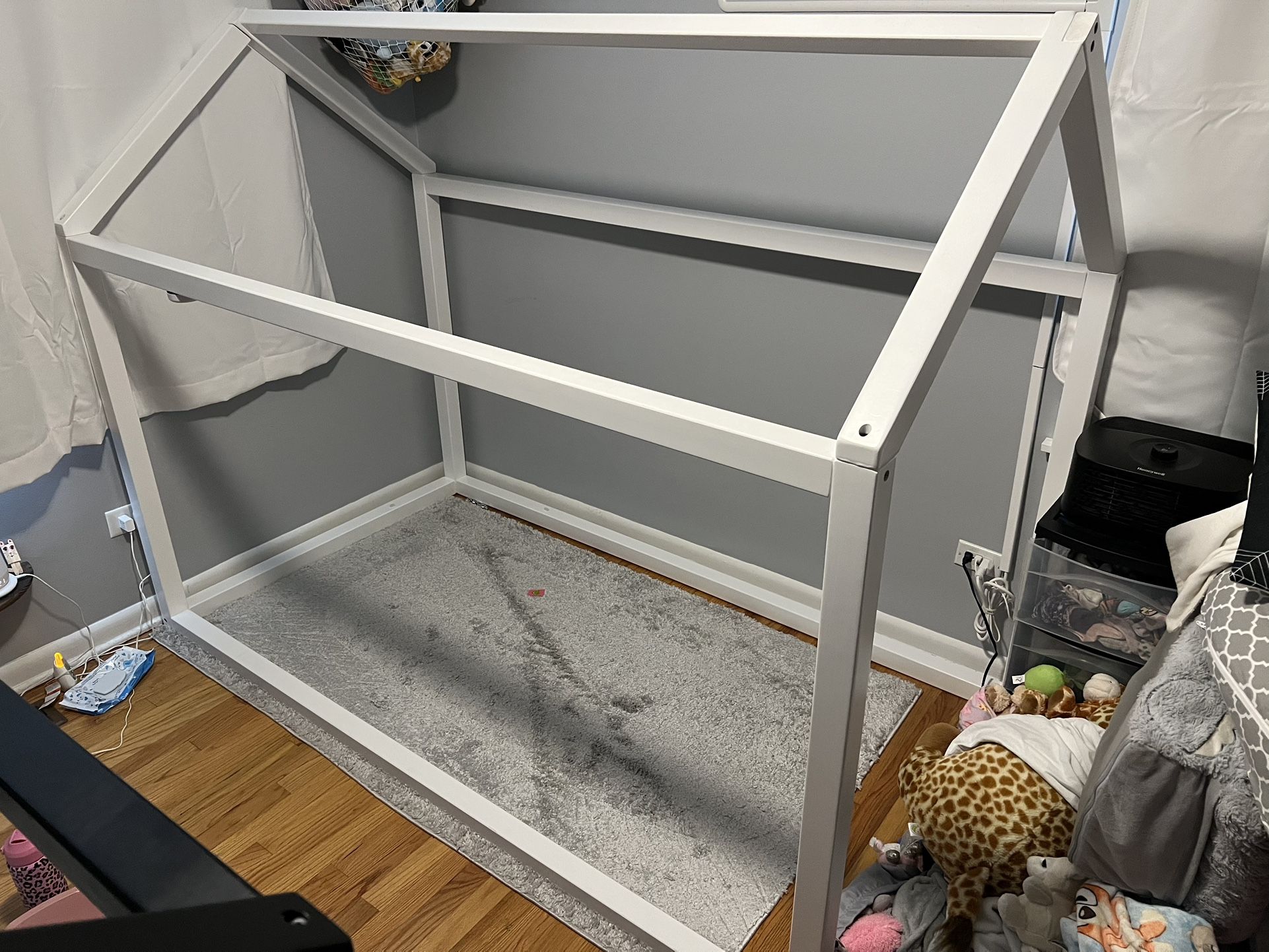 Twin House Bed White