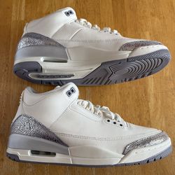 New Nike Air Jordan 3 Retro Sail Cement Grey Women’s 6 12, Youth 4.5y, Men’s 10.5