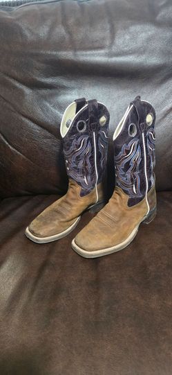 Western Cowboy Boots Brown and Purple