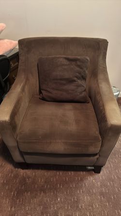 Brown Chair with Pillow