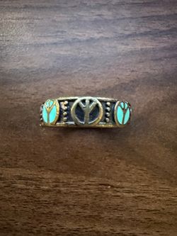 Vintage Lucky Brand Peace Ring Size 8