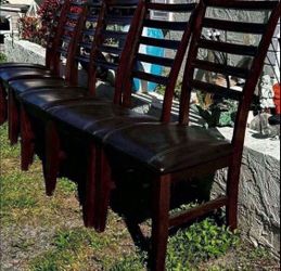 6 Solid Wood Dining Chairs