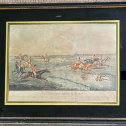Antique Engraving of Henry Alken The Quorn Hunt Series 28x22