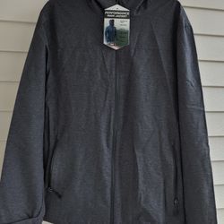 32 Degrees Men's Performance Rain Jacket Hoodie Waterproof Rainwear Hiking Jacket