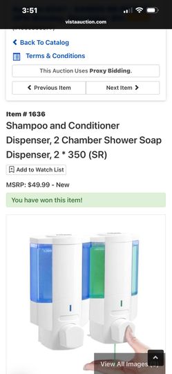 Shampoo And Conditioner Dispenser