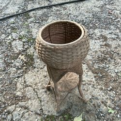 Wicker Plant Stand 