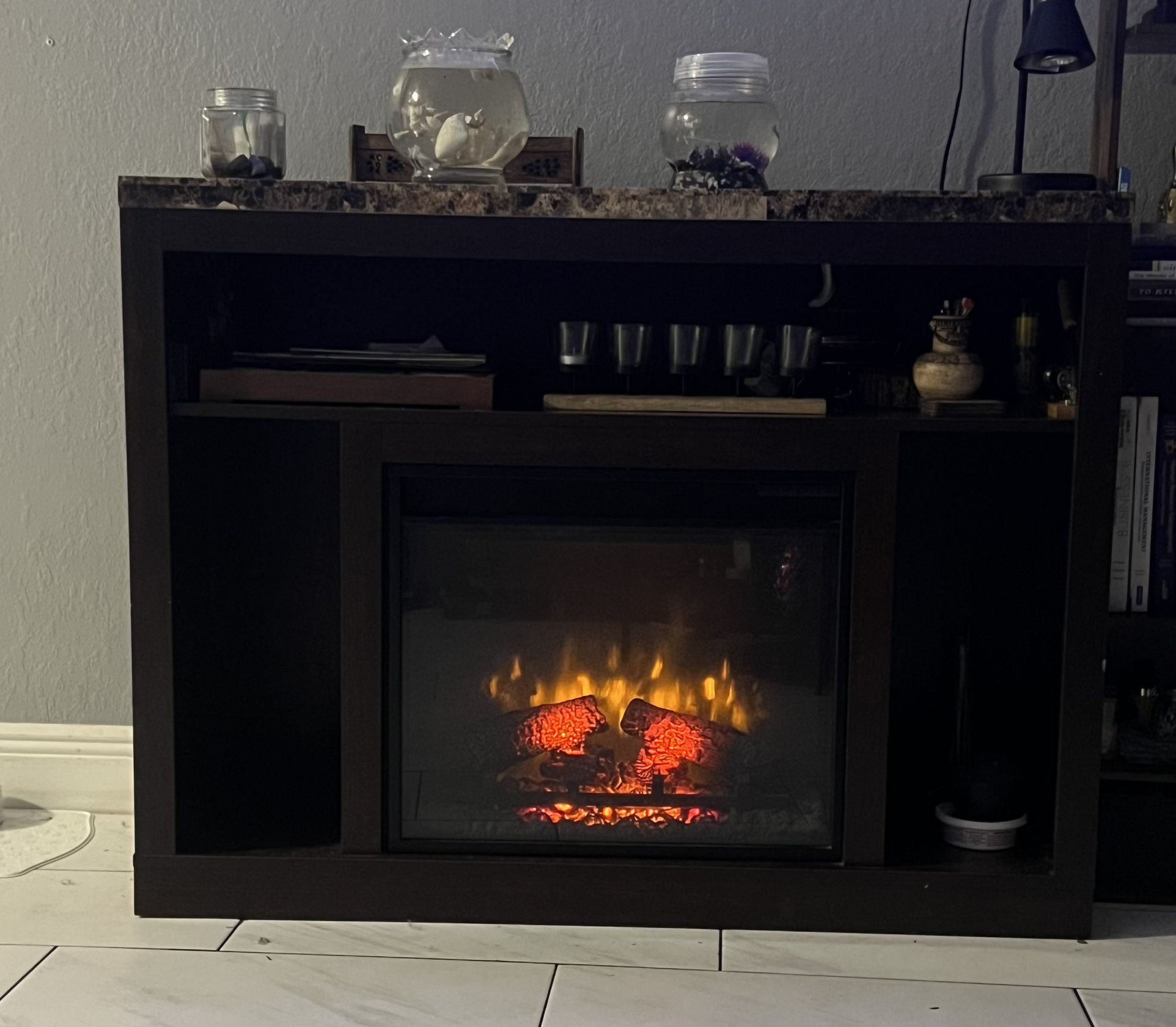 Electric Fireplace TV Stand – Great Condition