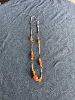 Orange Bead Necklace