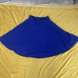 Rock Steady Blue Circle Skirt With Pockets Womens Size L