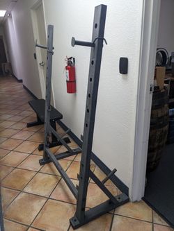 Weight Lifting Squat Rack and Bench Press Bench
