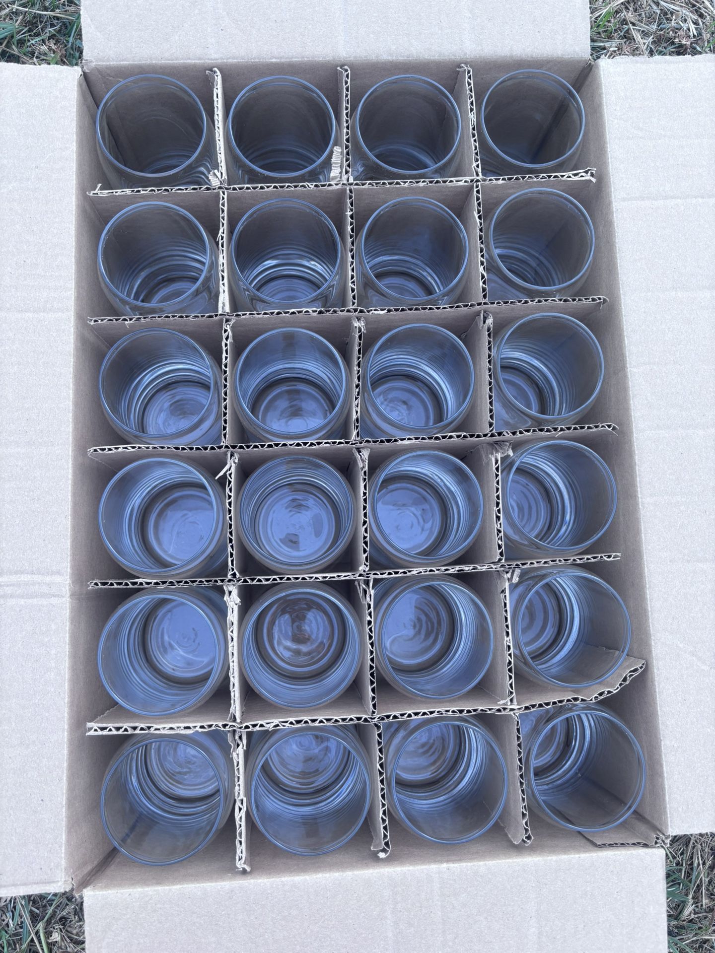 24 Clear 16oz Beer Can Glasses - NEW - Libbey Style - Full Case