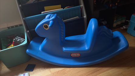 Blue toddler horse