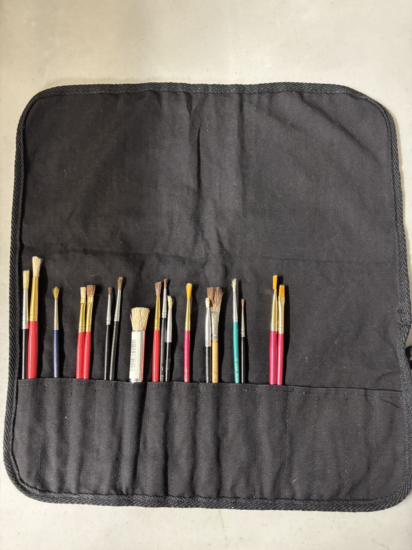 Roll Up Canvas Paint Brush Case