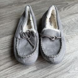 Arctic Shield Gray Fleece Lined Loafers/Slippers Women’s Size 8