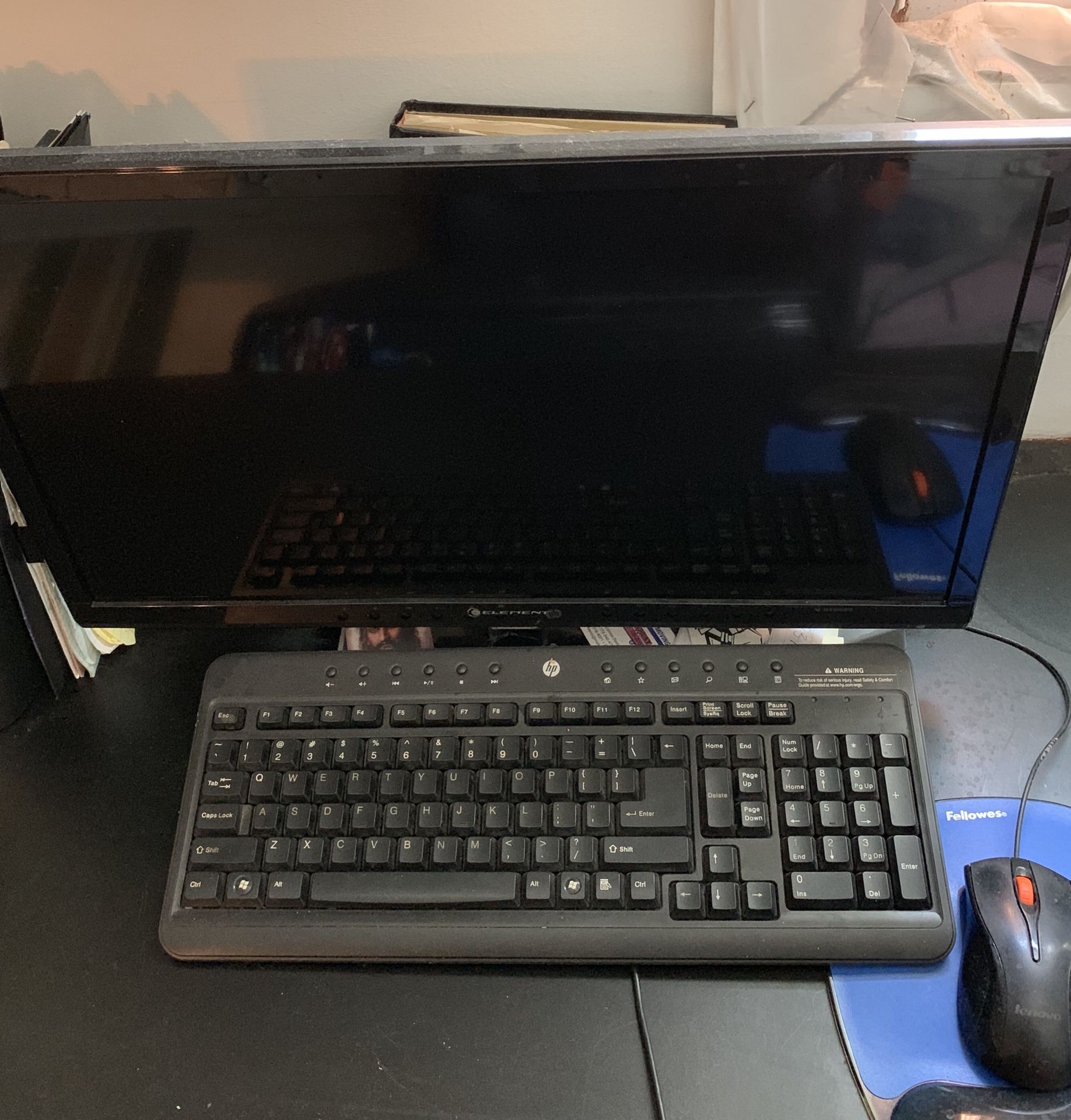 Computer Monitor, Keyboard, and Printer