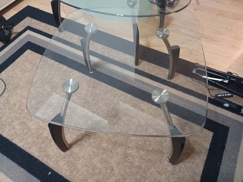 Glass End Table