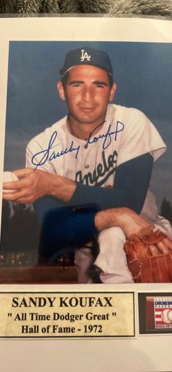 Sandy Koufax autographed photo