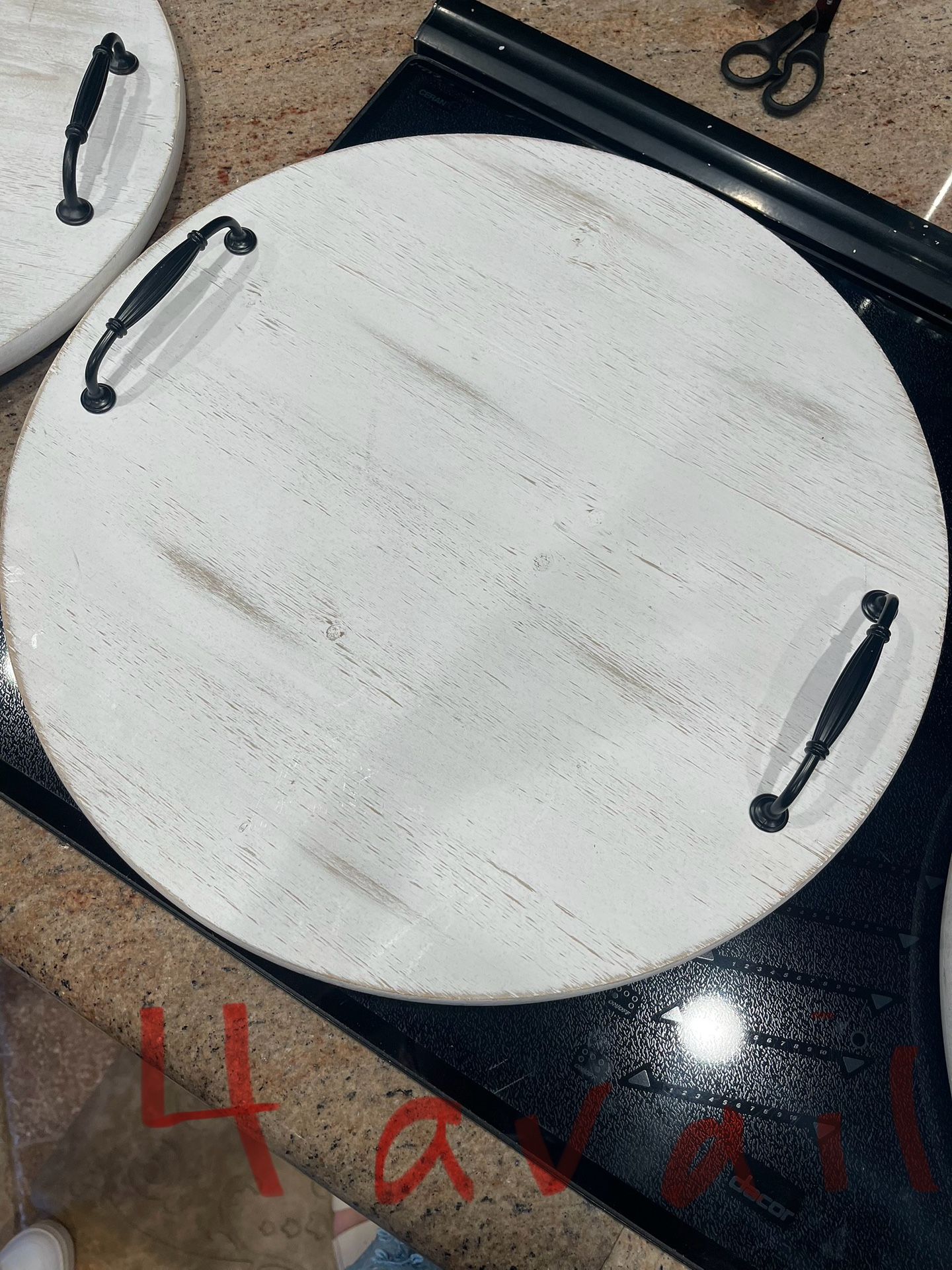 Distressed White Trays