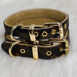LEATHER DOG  COLLARS AND LEASHES 