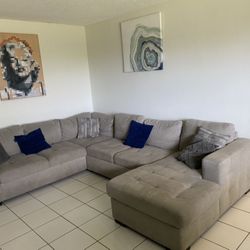 Double Chaise Sleeper Storage Sectional 