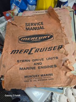 Original service manual for mercury MerCruiser