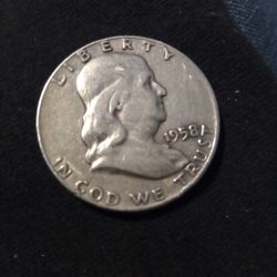 🇺🇸" B. Franklin. 90% Silver. (1958>"D"(RPM) Wt:12.54  ( W./Errors ) Uncirculated.