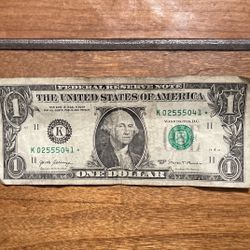 2017 1.00 Bill. Printing Errors On Serial Number 