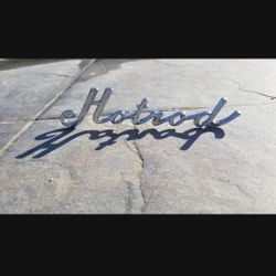 L👁👁K !!   RAT ROD BUILDERS. Empi 3184 Chrome "Hot Rod" Emblem For Hot Rods, Street Rods, Volkswagens...asking $15.00