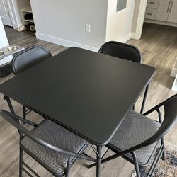 Foldable Table With 4 Chairs
